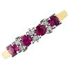 9ct Gold Diamond And Ruby Ring - Size H Only - Z50869 Alternative Image