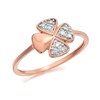 9ct Rose Gold Four Leaf Clover Ring And Stud Earring Gift Set - Z5103 Alternative Image