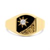 9ct Gold Diamond Signet Ring - Size U Only - Z5104 Alternative Image