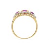 9ct Gold Ruby And Diamond Cluster Ring - 3/4ct - Size V Only - Z5105 Alternative Image