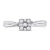 9ct White Gold Diamond Cluster Ring - 15pts - Size H - Z51108 Alternative Image