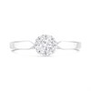 9ct White Gold Diamond Cluster Ring - 1/4ct - Size K - Z51118 Alternative Image