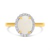 9ct Gold Opal And Diamond Cluster Ring - 1/4ct SIZE R - Z51121 Alternative Image