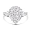 9ct White Gold Diamond Pear Cluster Ring - 1/2ct - Size W - Z51126 Alternative Image