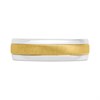 Silver And 9ct Gold Court Wedding Ring - 5mm - Size H - Z51129 Alternative Image