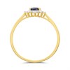 9ct Gold Oval Sapphire And Diamond Cluster Ring - 20pts - Size V - Z51143 Alternative Image