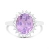9ct White Gold 4.1ct Amethyst And 1/2ct Diamond Cluster Ring - Z51152 Alternative Image