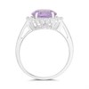 9ct White Gold 4.1ct Amethyst And 1/2ct Diamond Cluster Ring - Z51152 Alternative Image
