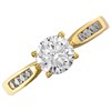 9ct Gold Cubic Zirconia Solitaire Ring - Size H - Z51154 Alternative Image