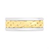 9ct Two Colour Gold Weave Wedding Ring - 6mm - Size K - Z51155 Alternative Image
