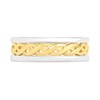 9ct Two Colour Gold Weave Wedding Ring - 6mm - Size Q - Z51176 Alternative Image