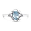 9ct White Gold Oval Blue Topaz Ring- Size Y - Z51178 Alternative Image