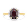9ct Gold Garnet And Diamond Cluster Ring - 1/4ct Size Q - Z51183 Alternative Image
