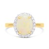 9ct Gold Opal And Diamond Cluster Ring - 1/4ct - Z51184 Alternative Image
