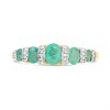 9ct Graduated Five Stone Emerald And Diamond Ring- Size Z only - Z51200 Alternative Image