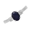 9ct White Gold Sapphire And Diamond Trilogy Ring - 1/4ct. Size X - Z51201 Alternative Image
