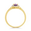9ct Gold Amethyst And Diamond Cluster Ring - 7pts- Size V only - Z51204 Alternative Image
