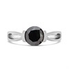 Silver Open Shoulder Solitaire Black Diamond Ring, 1.50cts - Z51205 Alternative Image