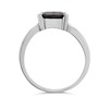 Silver Open Shoulder Solitaire Black Diamond Ring, 1.50cts - Z51205 Alternative Image