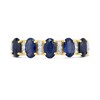 9ct Gold Oval Sapphire And Diamond Half Hoop Ring - Z51207 Alternative Image