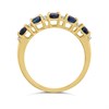 9ct Gold Oval Sapphire And Diamond Half Hoop Ring - Z51207 Alternative Image