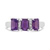 White Gold Diamond And Amethyst Ring - Z51210 Alternative Image