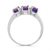 White Gold Diamond And Amethyst Ring - Z51210 Alternative Image