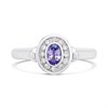 9ct White Gold Oval Tanzanite And Diamond Cluster Ring - Approx 20pts - Z51212 Alternative Image