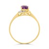 9ct Gold Amethyst And Pavé Heart Ring - Z51216 Alternative Image