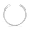 9ct White Gold Pointed-Ends Diamond Torc Ring- size H only - Z51219 Alternative Image