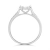 9ct White Gold Single Stone-Look Diamond Cluster Ring, 1/2ct- Size I - Z51230 Alternative Image