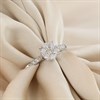 9ct White Gold Single Stone-Look Diamond Cluster Ring, 1/2ct- Size I - Z51230 Alternative Image