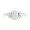 9ct White Gold Opal And Diamond Ring - Size K Only - Z5167 Alternative Image