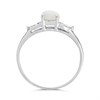 9ct White Gold Opal And Diamond Ring - Size K Only - Z5167 Alternative Image