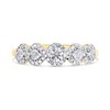 9ct Gold Diamond Cluster Band Ring - 1/2ct - Z5176 Alternative Image