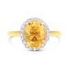 9ct Gold Citrine And Diamond Cluster Ring - 1/4ct. - Z5190 Alternative Image