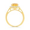 9ct Gold Citrine And Diamond Cluster Ring - 1/4ct. - Z5190 Alternative Image