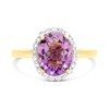 9ct Gold Amethyst And Diamond Cluster Ring - 1/4ct - Z5191 Alternative Image