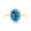 9ct Gold Blue Topaz And Diamond Cluster Ring - 1/4ct - Z5192 Alternative Image