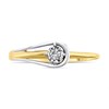 9ct Gold Two Colour Diamond Ring - 5pts - d5135 Alternative Image