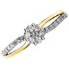 9ct Gold Diamond Crossover Cluster Ring - 1/3ct - d6014 Alternative Image