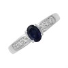 9ct White Gold Sapphire And Diamond Band Ring - 5pts - EXCLUSIVE - d63127 Alternative Image