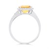 9ct White Gold Cushion Citrine And Diamond Cluster Ring - 10pts - d63159 Alternative Image