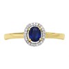 9ct Gold Sapphire And Diamond Cluster Ring - d6711 Alternative Image