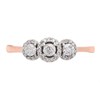 9ct Rose Gold Diamond Trilogy Halo Cluster Ring - 30pts - d7833 Alternative Image
