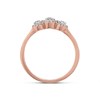 9ct Rose Gold Diamond Trilogy Halo Cluster Ring - 30pts - d7833 Alternative Image