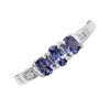 9ct White Gold Diamond And Tanzanite Ring - d7922 Alternative Image