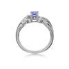 9ct White Gold Tanzanite And Diamond Kiss Ring - 4pts - d7936 Alternative Image