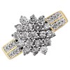 9ct Gold 1 Carat Diamond Cluster Ring - d9214 Alternative Image