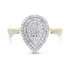 9ct Gold Diamond Pear Cluster Ring - 1/2ct - d9289 Alternative Image
